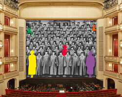 each season, vienna state opera turns its safety curtain into a work of contemporary art
