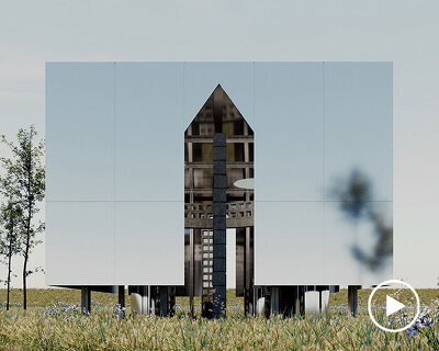 salvaged concrete and recycled aluminum turn tehran’s demolition waste into debris pavilion