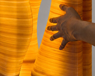 used london tea leaves and coffee waste recast as large-scale 3D printed sculptural objects