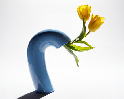 a vase that follows the full arc of a flower’s life, even as petals fall