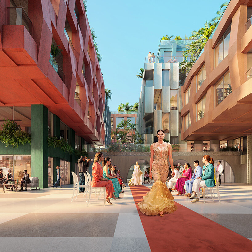 MVRDV to stack colorful WOMA housing around fornasetti mosaic plaza in miami - 2