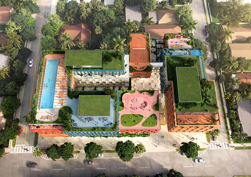 MVRDV to stack colorful WOMA housing around fornasetti mosaic plaza in miami - 3
