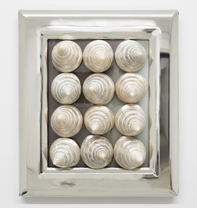 hélène fauquet overlays photographs with salvaged shells in ensemble of rococo-like curiosities - 5