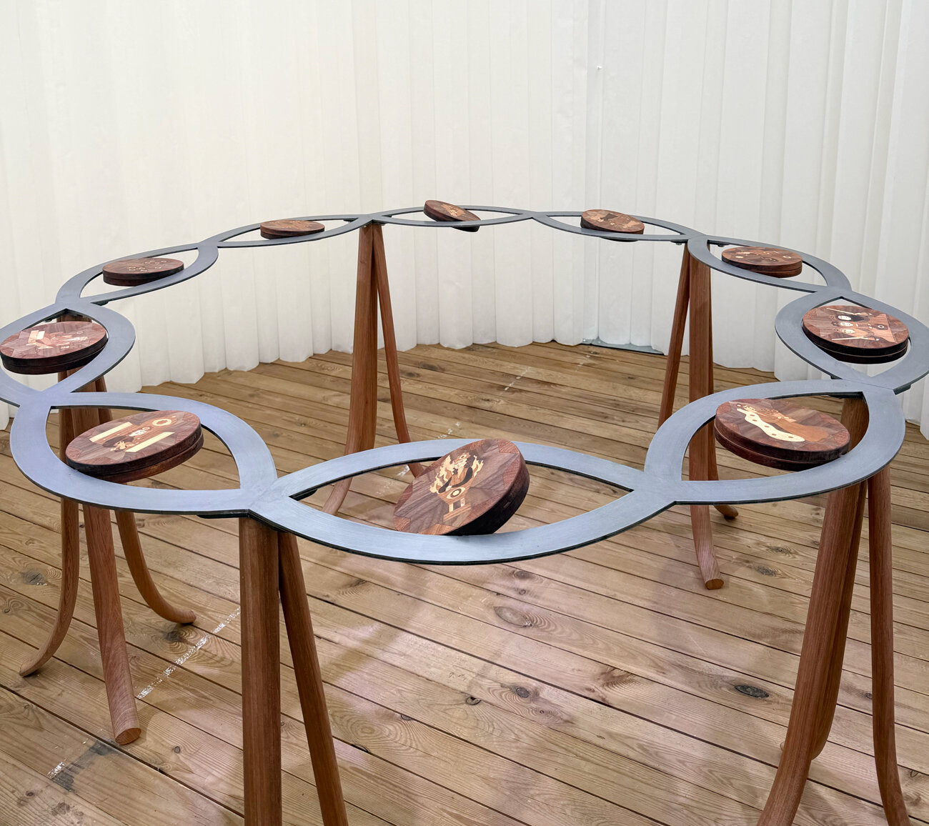 the handcrafted marquetry at villa hegra's asia NOW exhibition - 3