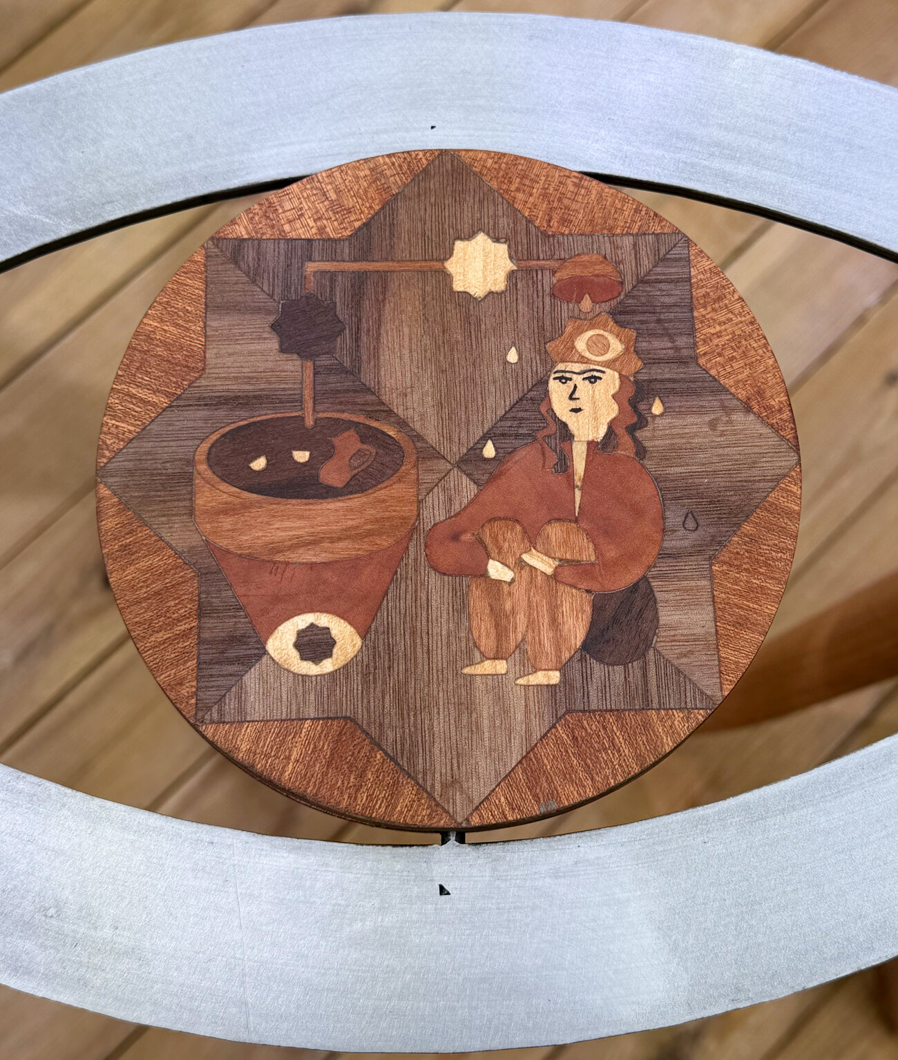 the handcrafted marquetry at villa hegra's asia NOW exhibition - 1
