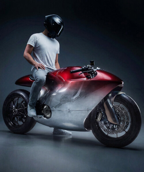 bandit9 partners with (RED) for limited-edition hand-brushed aluminum motorcycle