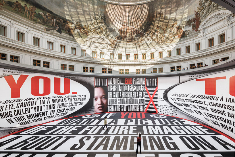 'for life is not a spectacle' barbara kruger wraps tadao ando’s rotunda in monumental texts - 1