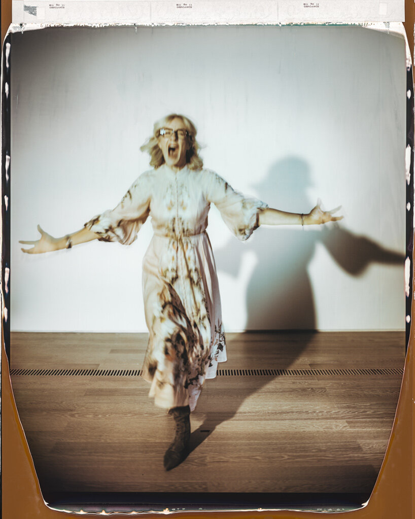 watch carsten höller turn art-world encounters into surreal games for a giant polaroid - 3