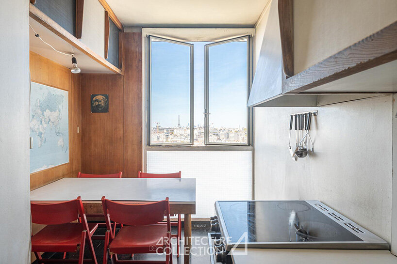 charlotte perriand's built-in interiors survive inside 1960 paris tower - 4