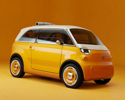 fiat's tiny multiplina brings 1950s italian microcar design into the electric age
