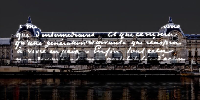 jenny holzer transforms musée d’orsay with monumental light projections and engraved stone - 2