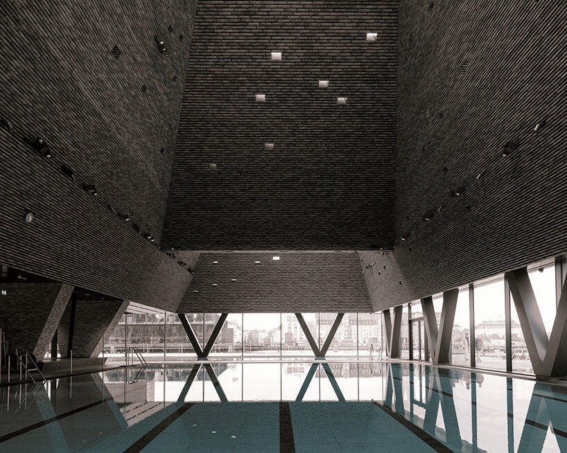 kengo kuma's brick towers frame open-air pools at copenhagen's upcoming bathhouse - 2
