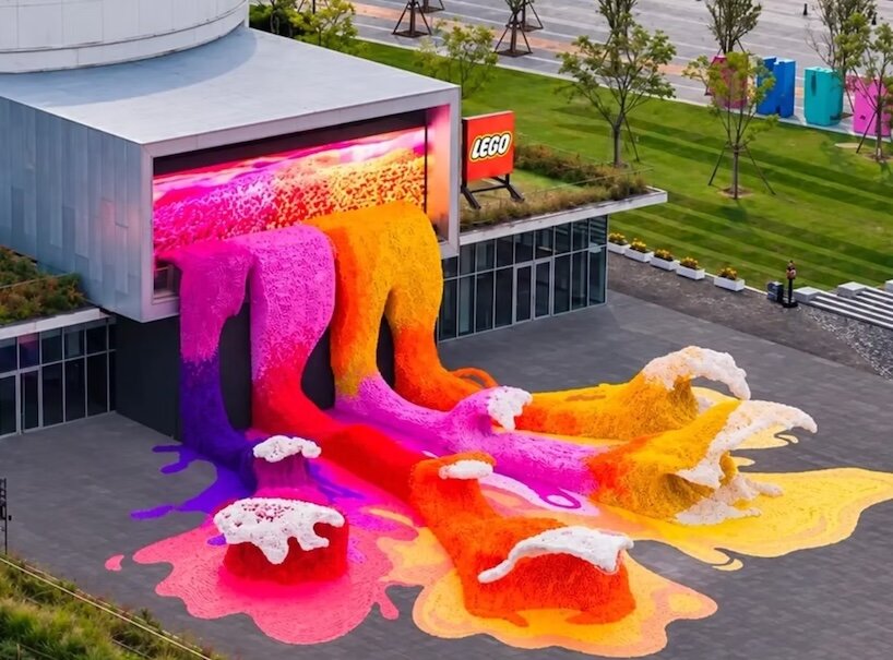380,000 LEGO flowers transform shanghai's concrete oil tank into botanical landscape - 1