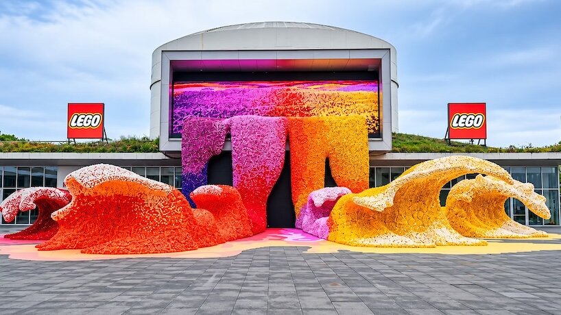 380,000 LEGO flowers transform shanghai's concrete oil tank into botanical landscape - 2