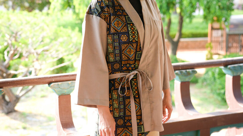 moyo shirt jacket weaves korean hanbok silhouette with east african kitenge textile - 1