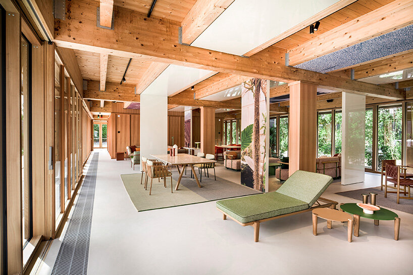 pedrali converts temporary wooden pavilion into permanent community hub - 6