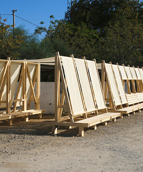 modular timber framing and textile canopies compose open-air civic pavilion in turkey